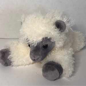 Aurora Fuzzy Realistic Floppy Grey and White Lamb Plush
